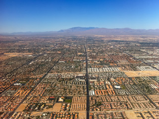 Aerial view of city near Las Vegas, USA.