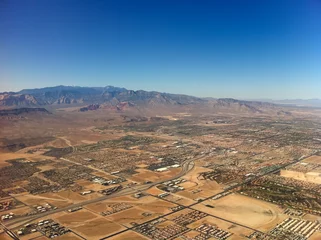 Fotobehang Aerial view of city near Las Vegas, USA. © stigmatize