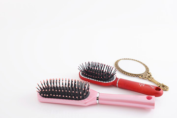 ヘアブラシと手鏡