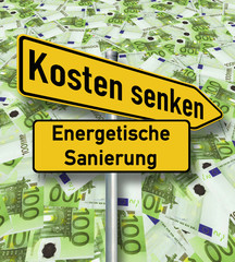 Energetische Sanierung 9 / Wegweiser "Kosten senken" vor Geldsch