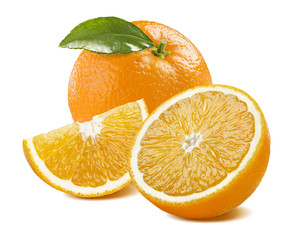 Orange rich composition isolated on white background