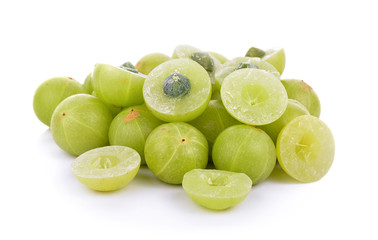 Indian gooseberry on white background