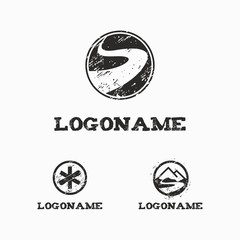 Logo template with scuffed