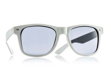 Modern sunglasses isolated on white background