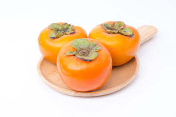 Persimmon fruit isolated on white background