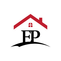 innitial letter logo with roof and window