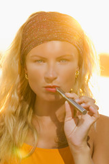 girl with the e-cigarette