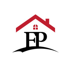 innitial letter logo with roof and window