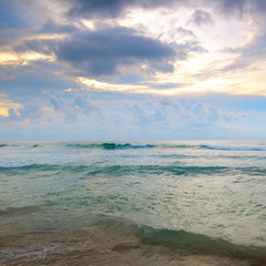 sunset over the ocean