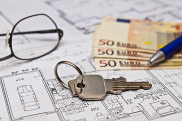 Bauplan für ein Haus
