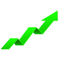 Green Indication arrows. Up arrows, statistic financial graphic. 