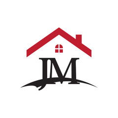 initial letter logo with roof and window