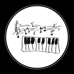 Simple doodle of a piano