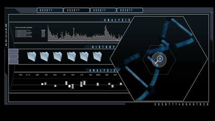 medical technology DNA transfer motion graphics infographics analysis science - Powered by Adobe