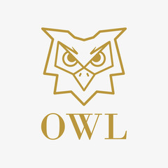 owl logo gold