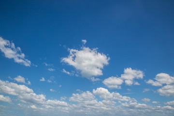 view of white clouds with blue sky