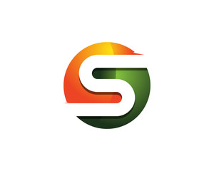 Colorful Modern Letter S Logo Design Template Element
