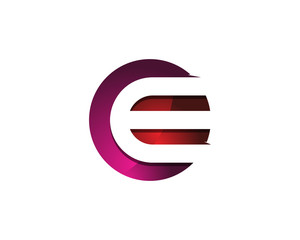 Colorful Modern Letter E Logo Design Template Element