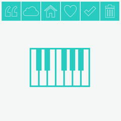 Piano keys icon.