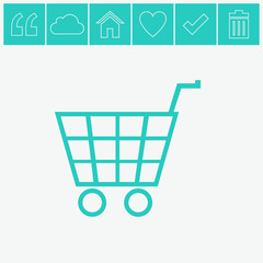 Shopping cart sign icon. Online buying symbol.