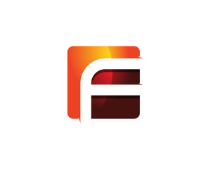 Colorful Modern Letter F Logo Design Template Element