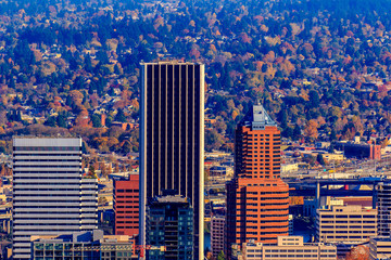 Portland Downtown Cityscape