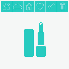 Lipstick vector icon.