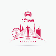 Obraz premium Donaustadt bridge symbol in Vienna