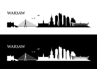 Warsaw skyline  - obrazy, fototapety, plakaty