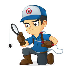 Exterminator searching for bugs and kill them