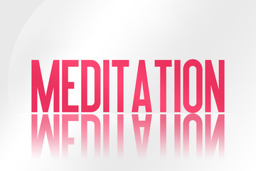 Meditation - Illustration - Mirrored Text Graphic - Modern Design
