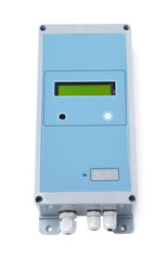Ultrasonic flow meter isoleted on white