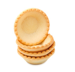 
Large tartlets isolated on white