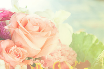 Obraz na płótnie Canvas rose flower vintage color effect