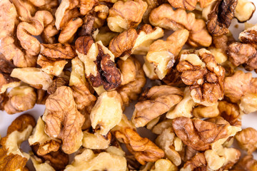 Pile Of Walnuts Close Up