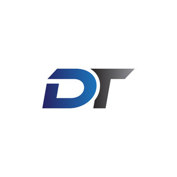 Simple Modern letters Initial Logo dt