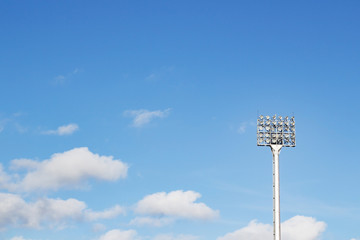 Sport light with blue background