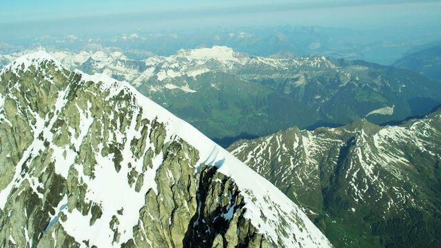 Aerial Eiger Swiss Grindelwald Rock climbing snow ice 