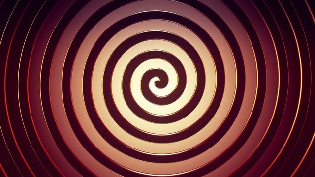 Rotating spiral in red color