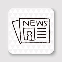 newspaper doodle drawing