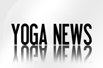 Yoga News - Illustration - Mirrored Text Graphic - Modern Design