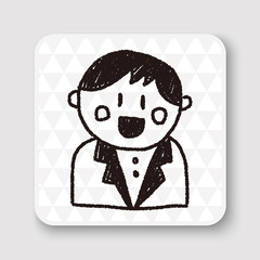 wedding groom doodle drawing