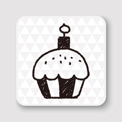 cupcake doodle drawing