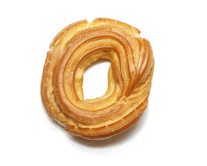 Fresh eclair ring on a white background