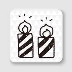 candle doodle drawing