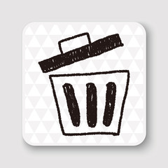 trash can doodle drawing
