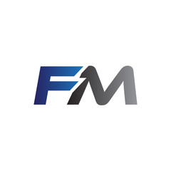 Simple Modern letters Initial Logo fm