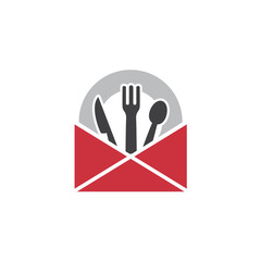 Fototapeta premium Food Mail Logo