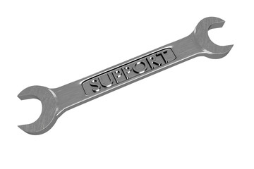 Wrench with inscription SUPPORT