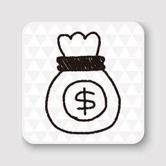 money bag doodle drawing